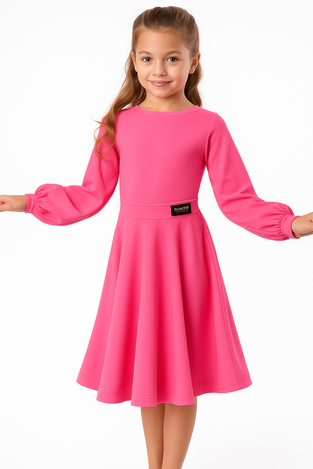 Competition Elegant Juvenile Ballroom Dance Dress | Girls Latin & Standard Bodysuit with Skirt
