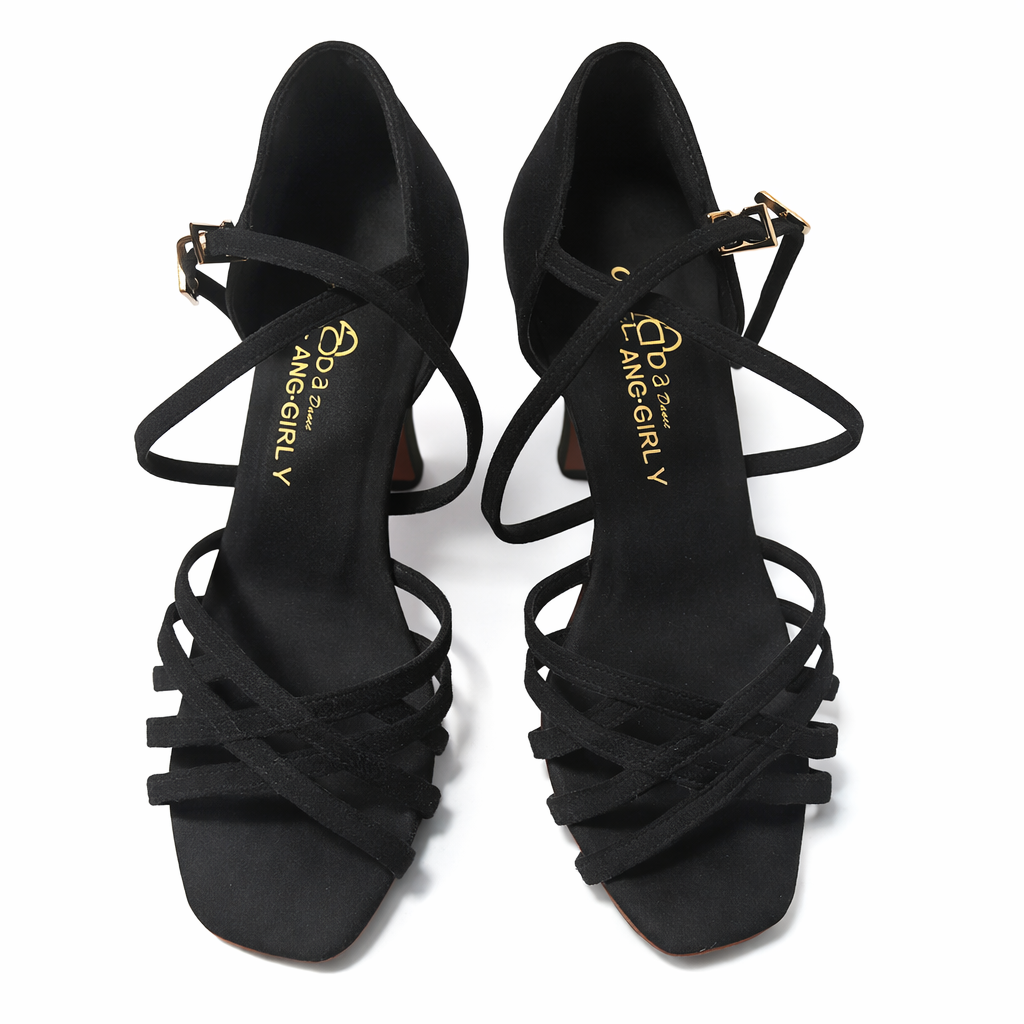 Naiste pronksist satiinist kõrge kontsaga ladina tantsukingad – tantsu- ja võistlusjalatsid