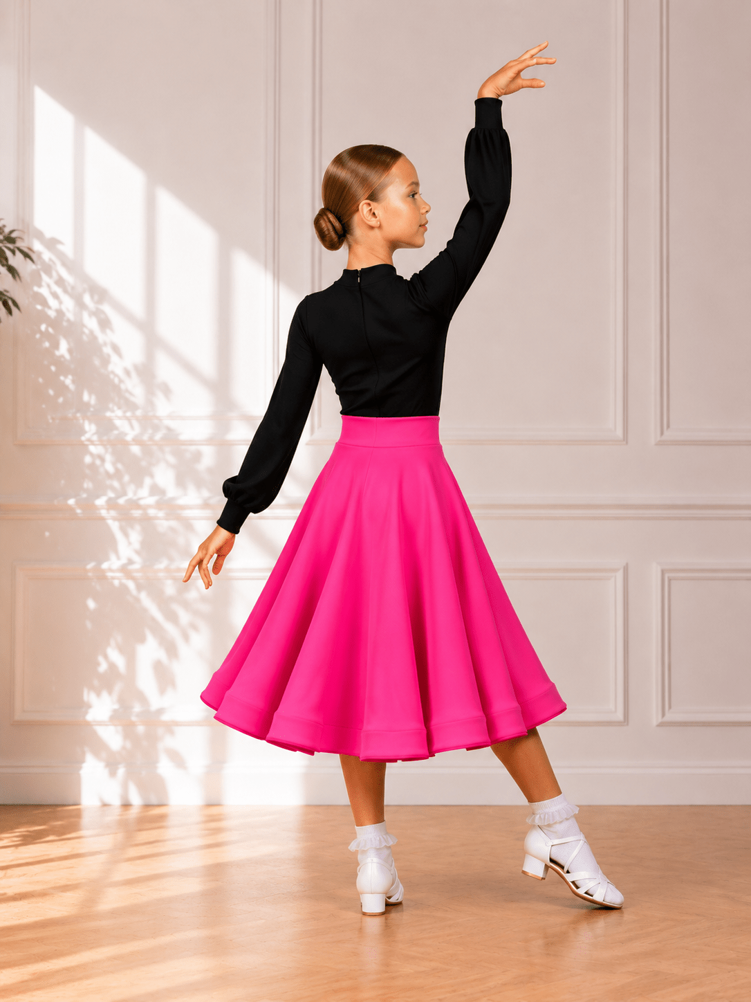 Ballroom Standard Training Skirt | 360° Full Circle | Pink | Diamond Fashion sporta deju apģērbs – Skirt | Diamond Fashion SIA