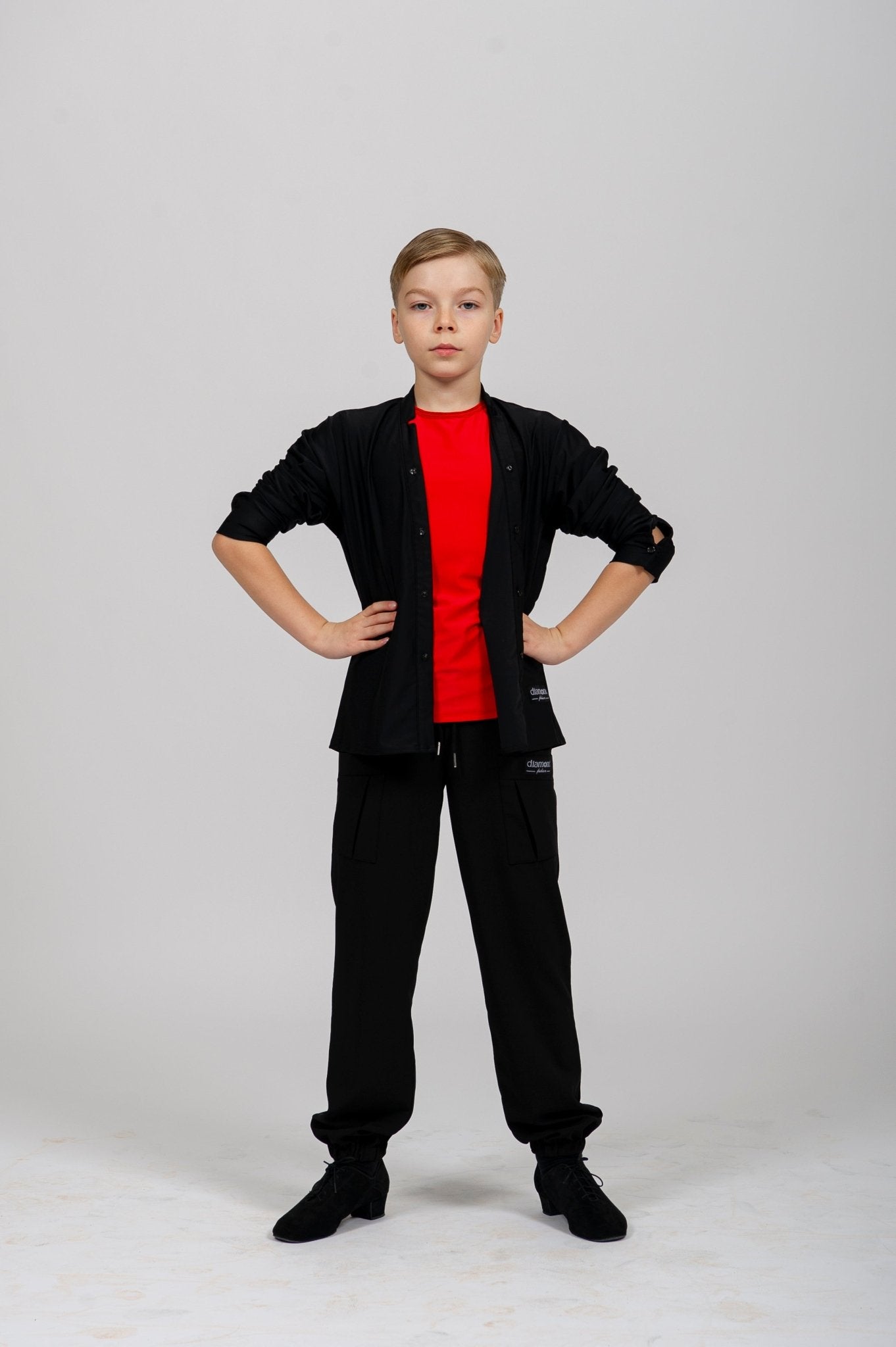 Black Shirt for Dance for Men and Boys sporta deju apģērbs – Shirt | Diamond Fashion SIA