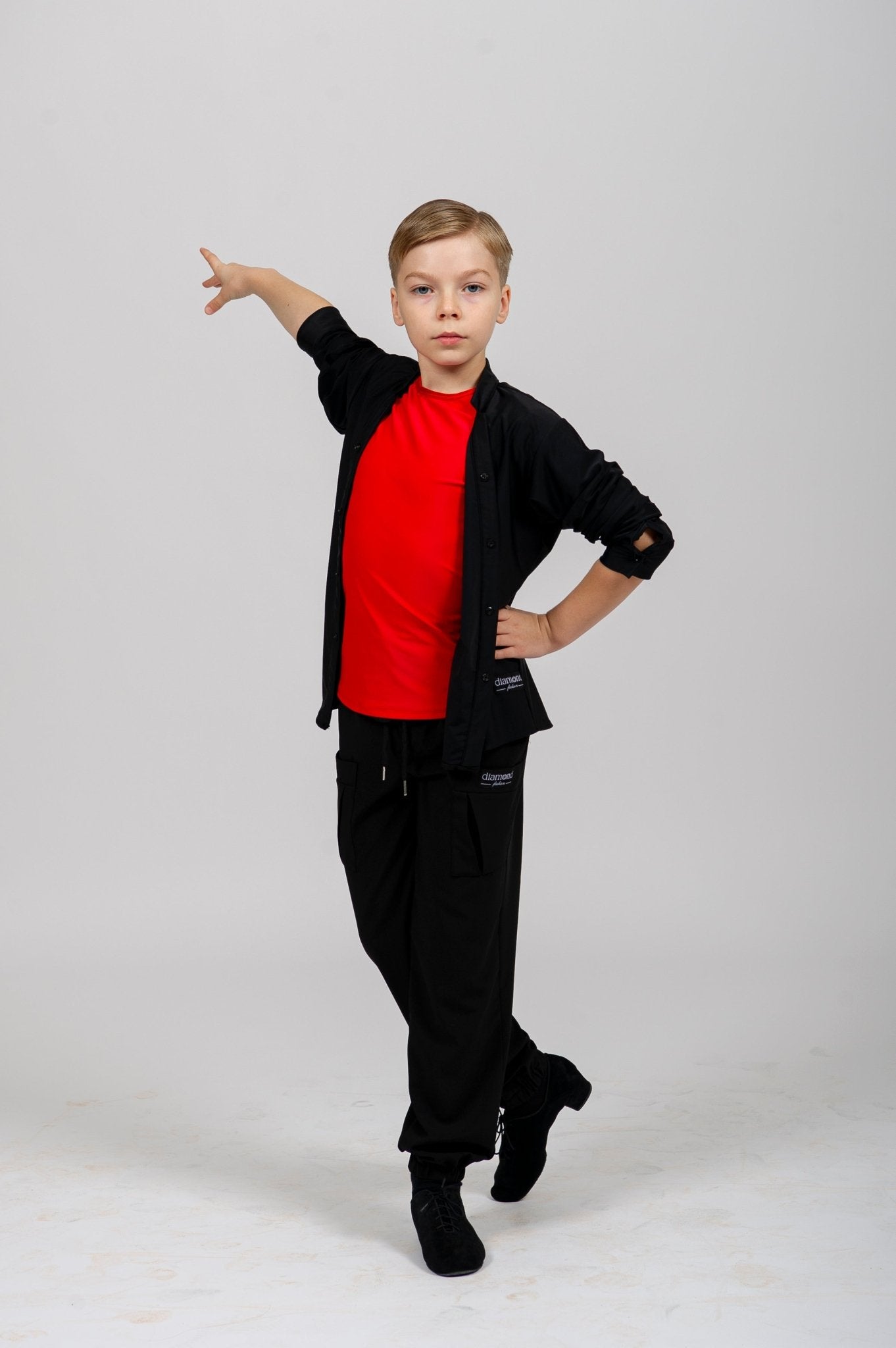 Black Shirt for Dance for Men and Boys sporta deju apģērbs – Shirt | Diamond Fashion SIA