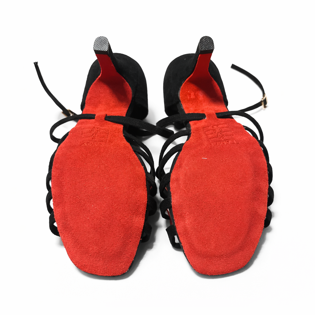 Naiste pronksist satiinist kõrge kontsaga ladina tantsukingad – tantsu- ja võistlusjalatsid