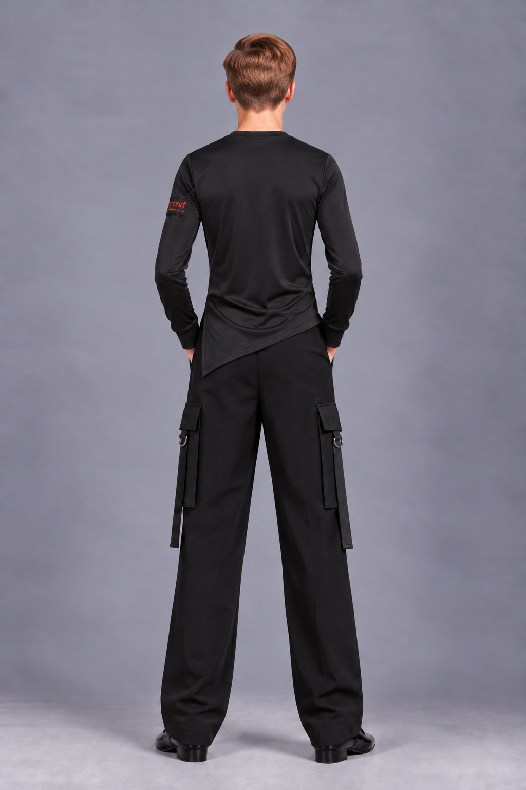 Schwarze Standardtanz-Wettbewerbshose für Jungen | Standard Ballroom| Diamond Fashion