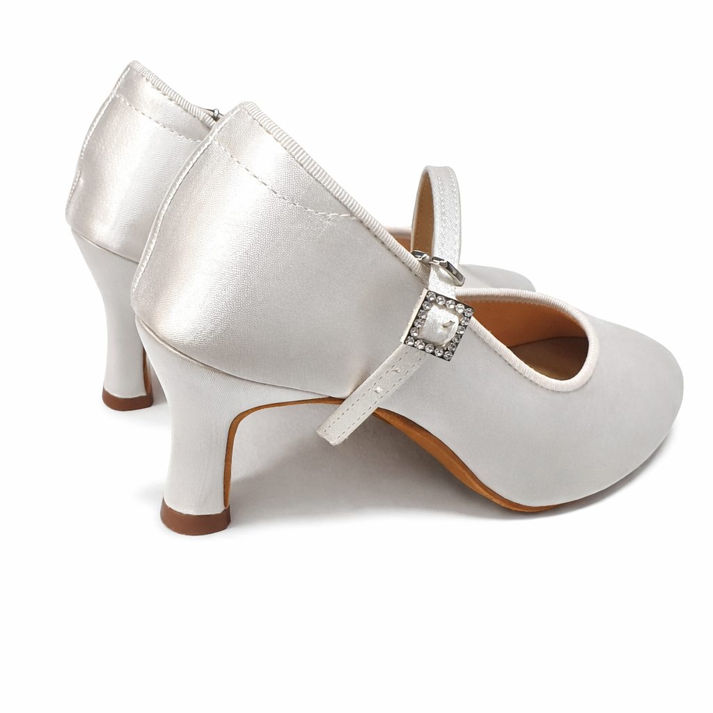Naiste pronksist satiinist kõrge kontsaga ladina tantsukingad – tantsu- ja võistlusjalatsid