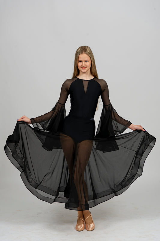 BODYSUIT BLACK DANCE BALLROOM
