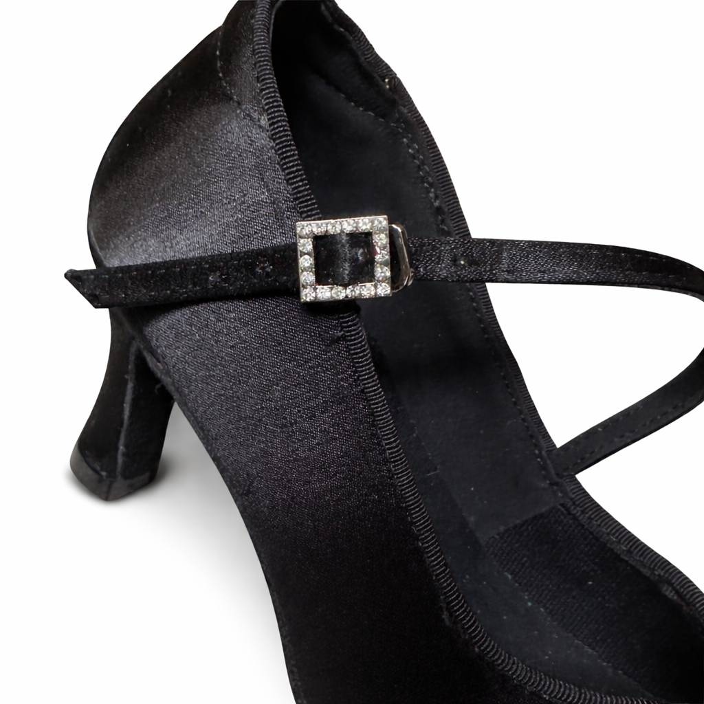 Naiste pronksist satiinist kõrge kontsaga ladina tantsukingad – tantsu- ja võistlusjalatsid