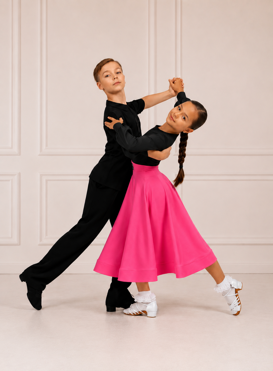 Ballroom Standard Training Skirt | 360° Full Circle | Pink | Diamond Fashion