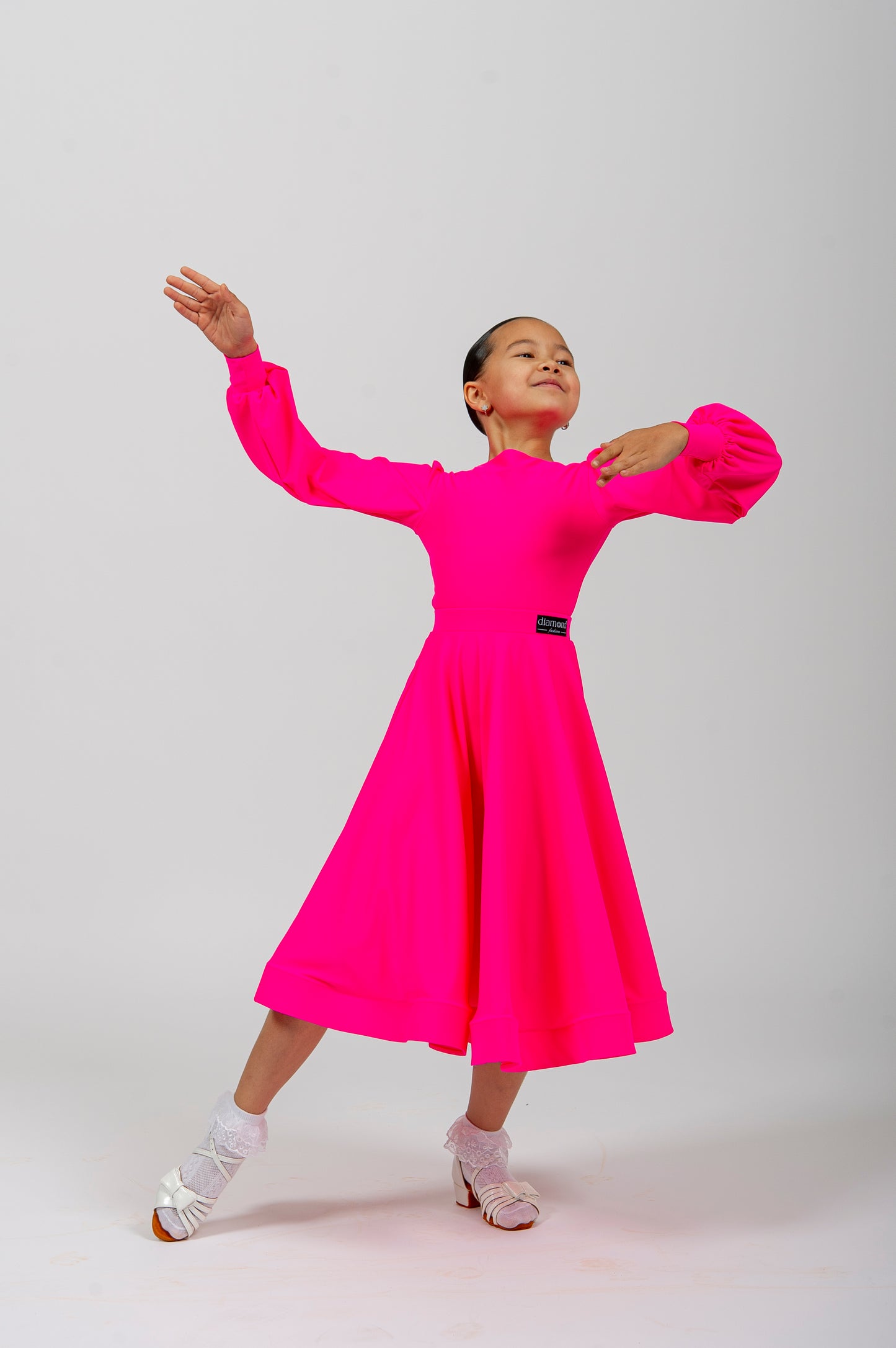 Competition Elegant Juvenile Ballroom Dance Dress | Girls Standard Bodysuit with Skirt 227