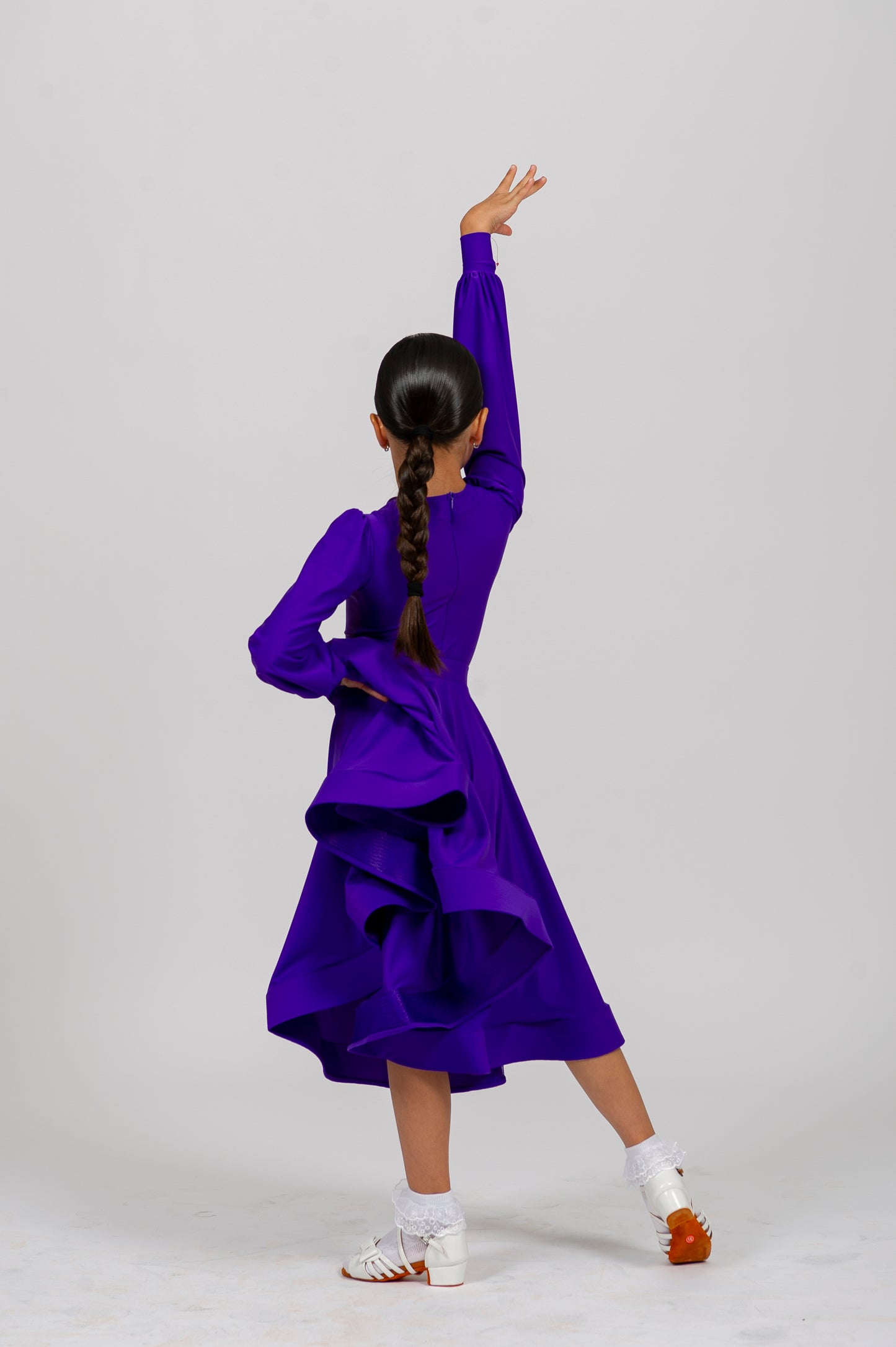Competition Elegant Juvenile Ballroom Dance Dress | Girls Standard Bodysuit with Skirt 227