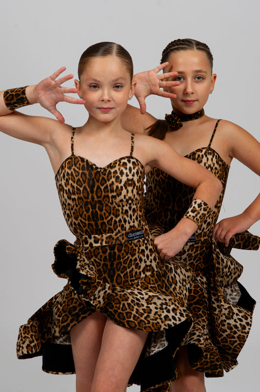 Kids Latin Dance Set – Bodysuit & Skirt