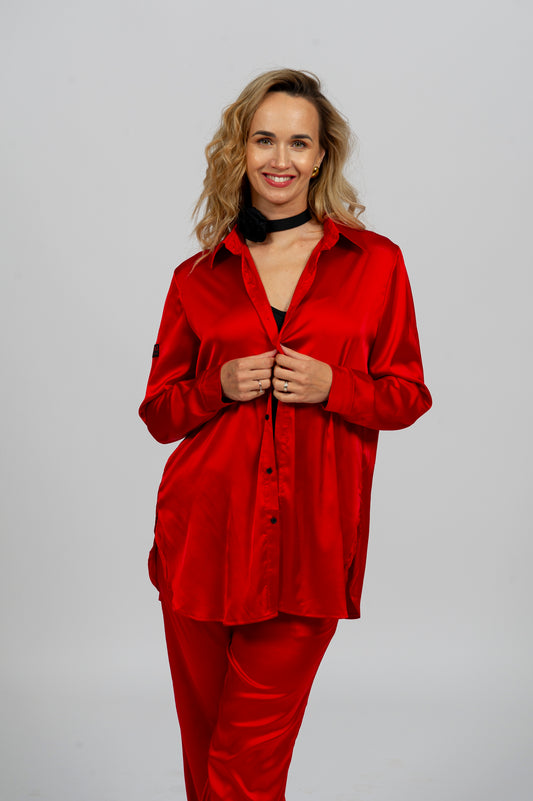 Luxury Satin Dance Suit | 4 Colors – Brown, Black, White, Red