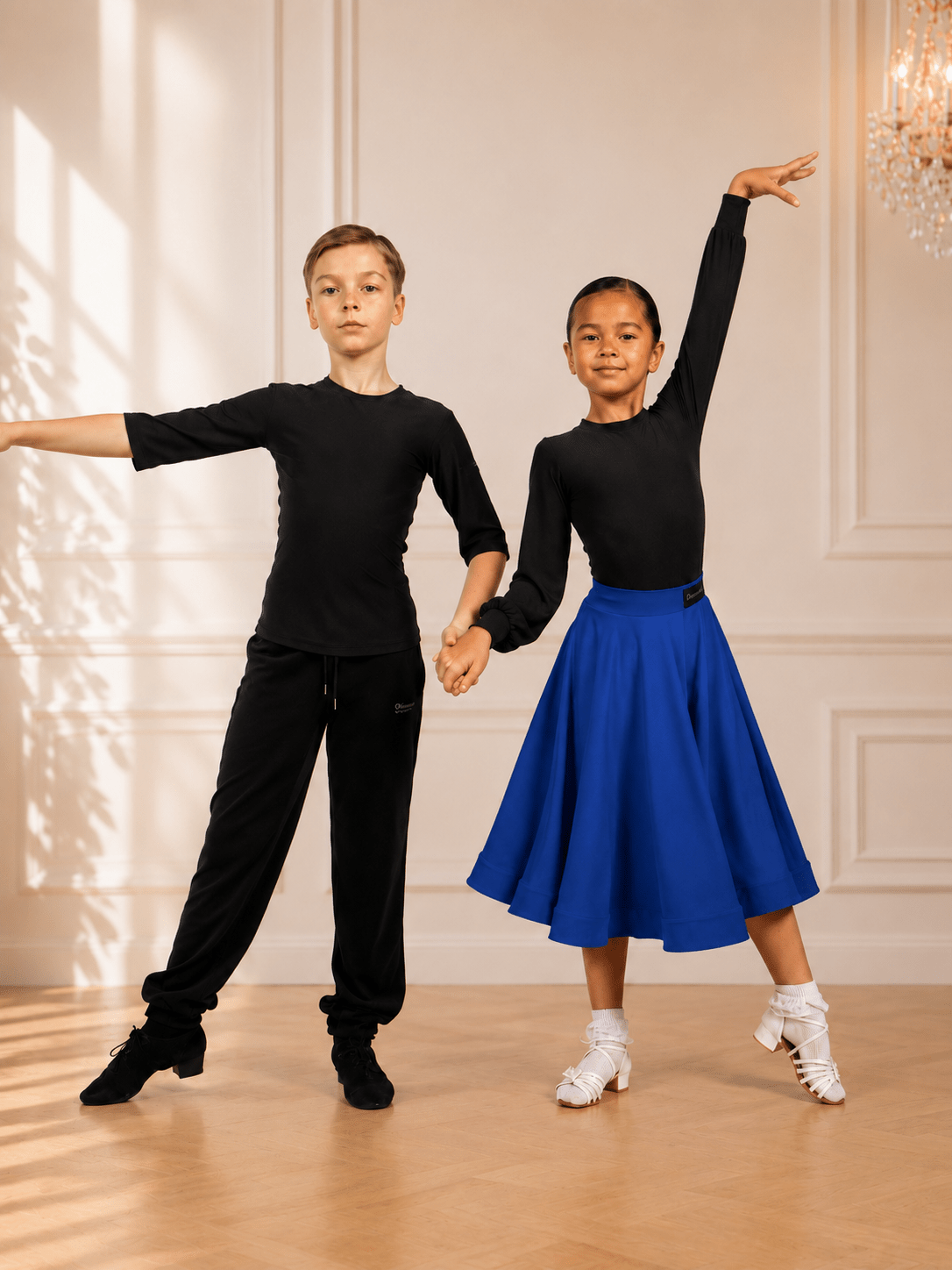 Ballroom Standard Training Skirt | 360° Full Circle | Blue | Diamond Fashion sporta deju apģērbs – Skirt | Diamond Fashion SIA