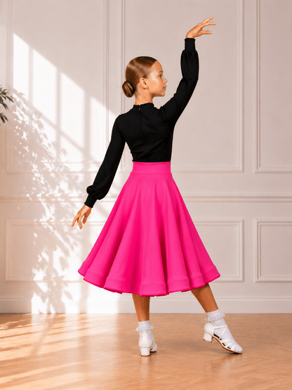 Ballroom Standard Training Skirt | 360° Full Circle | Pink | Diamond Fashion sporta deju apģērbs – Skirt | Diamond Fashion SIA