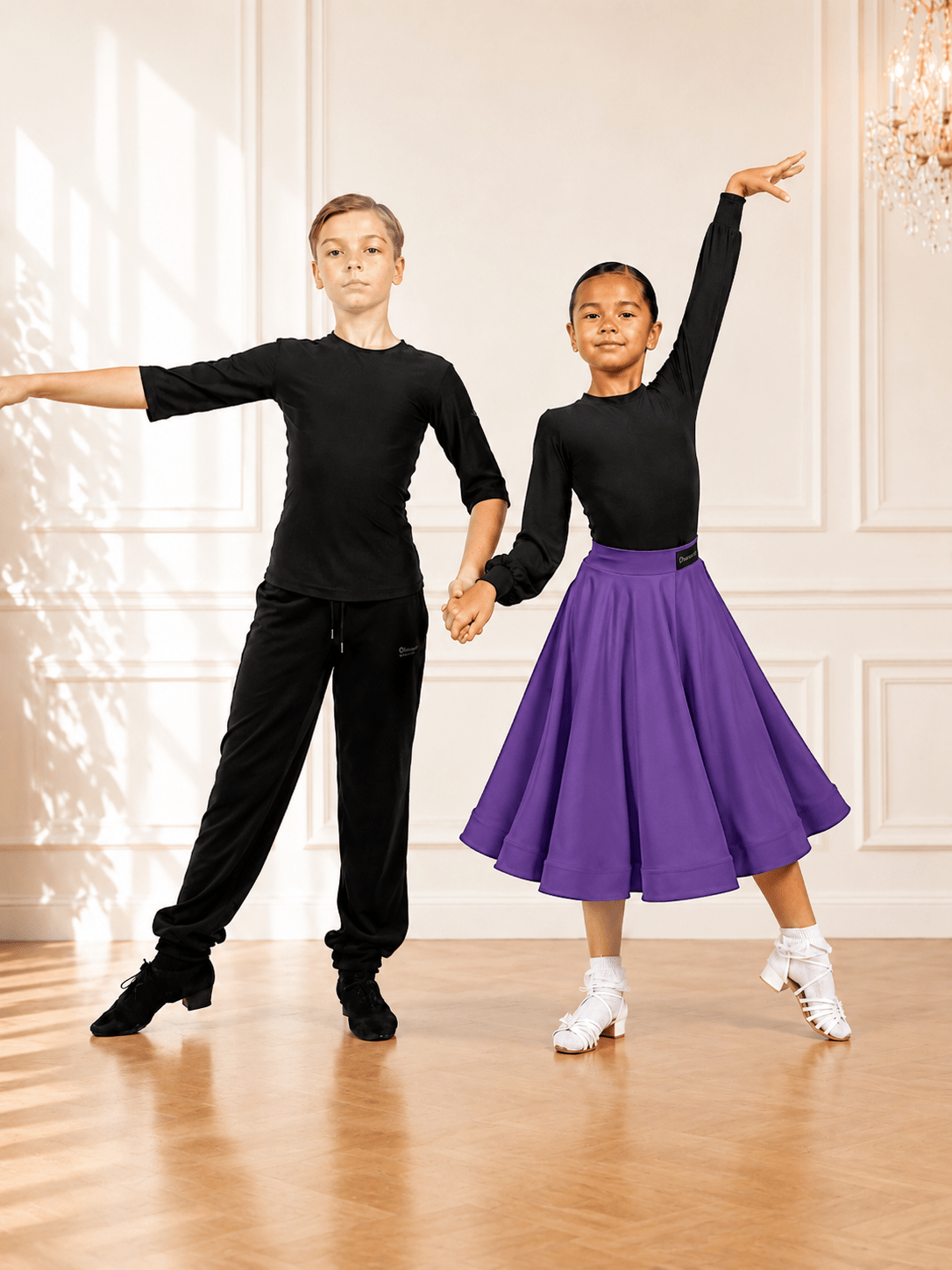 Ballroom Standard Training Skirt | 360° Full Circle | Purple | Diamond Fashion sporta deju apģērbs – Skirt | Diamond Fashion SIA