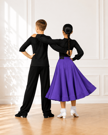 Ballroom Standard Training Skirt | 360° Full Circle | Purple | Diamond Fashion sporta deju apģērbs – Skirt | Diamond Fashion SIA