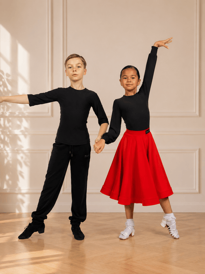 Ballroom Standard Training Skirt | 360° Full Circle | Red | Diamond Fashion sporta deju apģērbs – Skirt | Diamond Fashion SIA