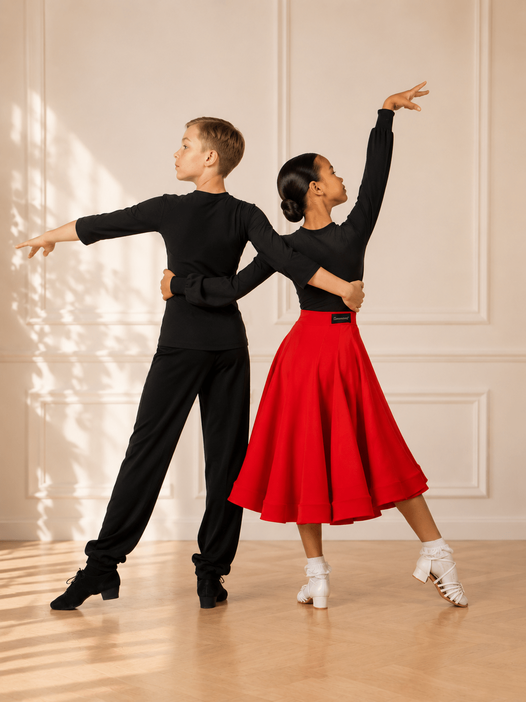 Ballroom Standard Training Skirt | 360° Full Circle | Red | Diamond Fashion sporta deju apģērbs – Skirt | Diamond Fashion SIA