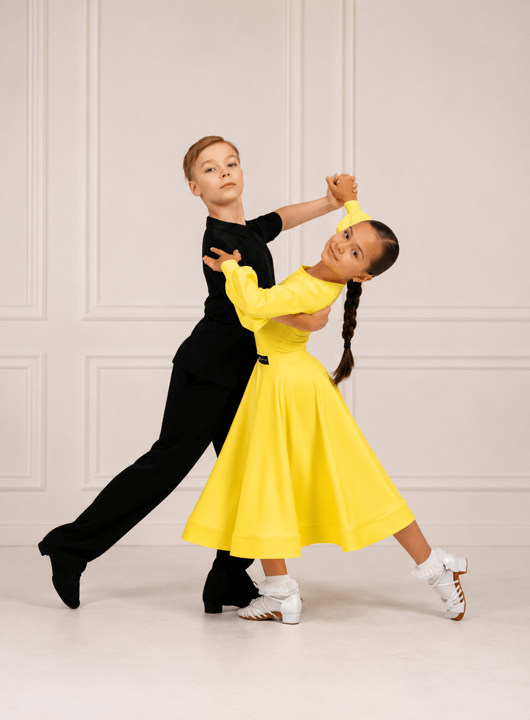 Ballroom Standard Training Skirt | 360° Full Circle | Yellow | Diamond Fashion sporta deju apģērbs – Skirt | Diamond Fashion SIA
