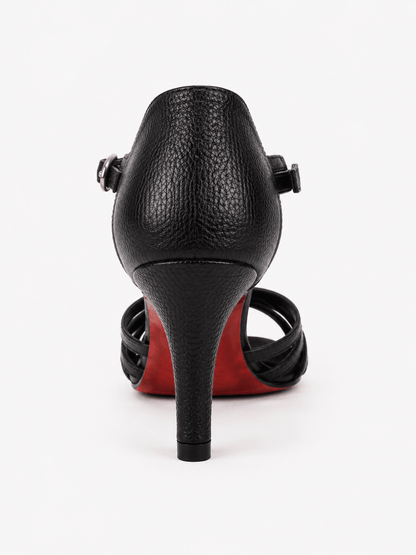 Black Latin Dance Shoes – 8 cm Heel | Professional Competition Practice Shoes sporta deju apģērbs – Dance Shoes / Latin Dance Shoes | Diamond Fashion SIA
