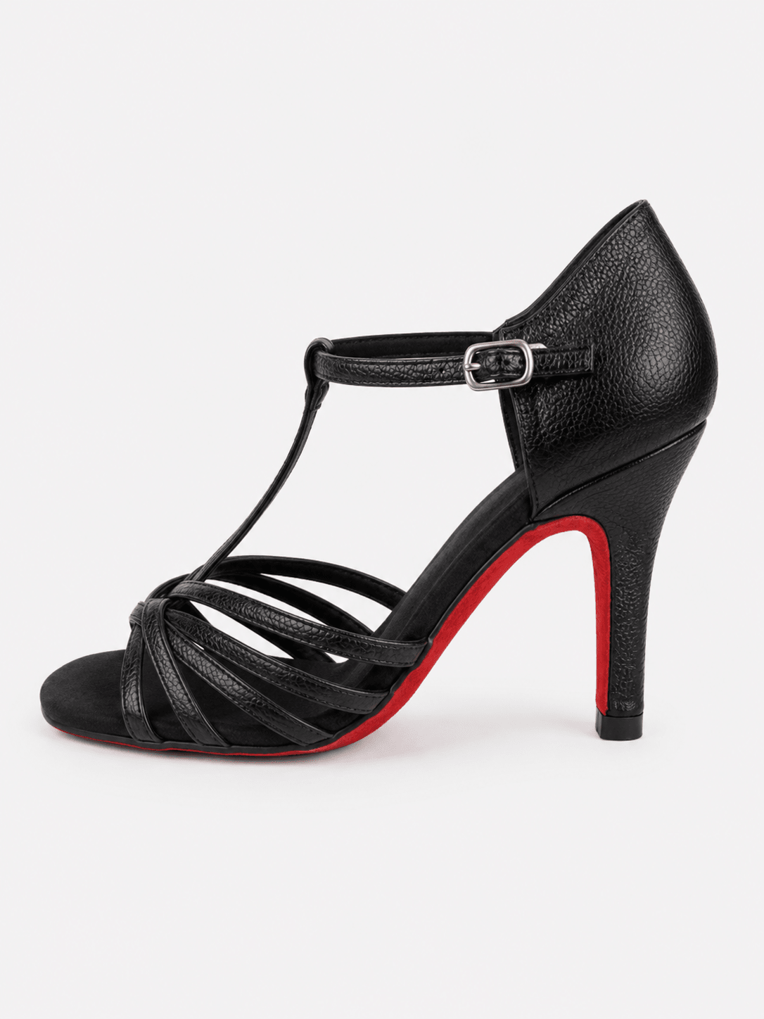 Black Latin Dance Shoes – 8 cm Heel | Professional Competition Practice Shoes sporta deju apģērbs – Dance Shoes / Latin Dance Shoes | Diamond Fashion SIA