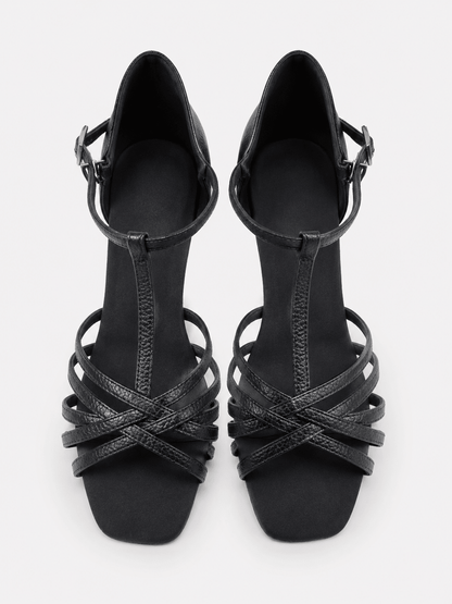 Black Latin Dance Shoes – 8 cm Heel | Professional Competition Practice Shoes sporta deju apģērbs – Dance Shoes / Latin Dance Shoes | Diamond Fashion SIA