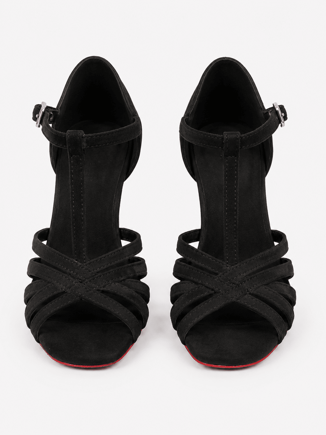 Black Suede Latin Dance Shoes 8 cm Heel | Competition Practice Shoes sporta deju apģērbs – Dance Shoes / Latin Dance Shoes | Diamond Fashion SIA