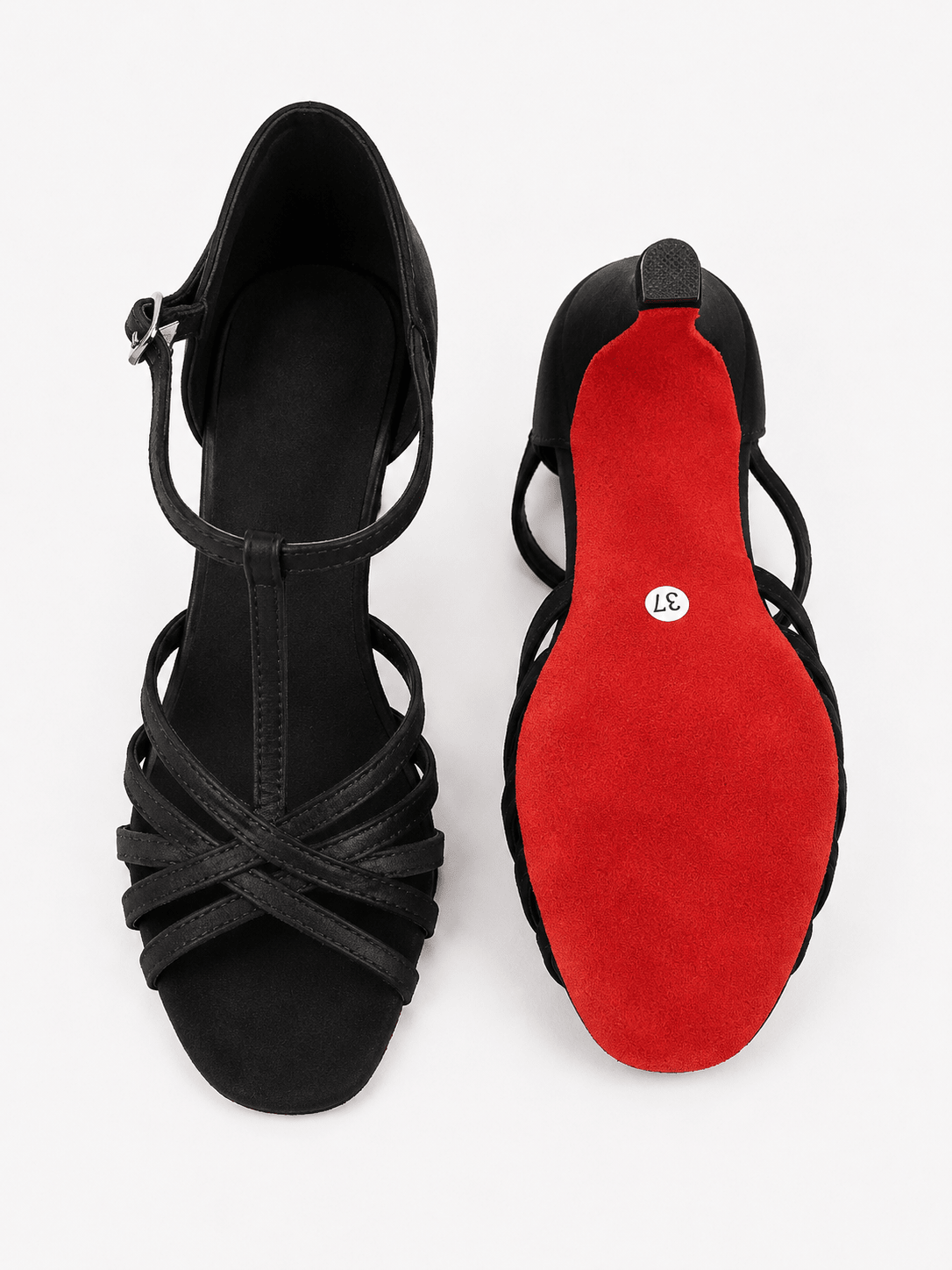 Black Suede Latin Dance Shoes 8 cm Heel | Competition Practice Shoes sporta deju apģērbs – Dance Shoes / Latin Dance Shoes | Diamond Fashion SIA