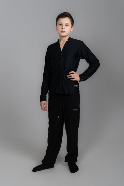 Boy Men Ballroom Dance Shirt and Trousers Set 14 | Diamond Fashion sporta deju apģērbs – Latin Dance Shirt & Trousers Set | Diamond Fashion SIA