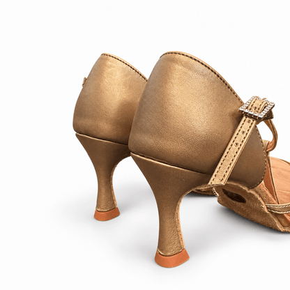 Beige Stability 8 cm Latin Dance Shoes,  competitions and practice