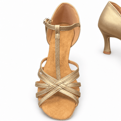 Brown Stability 8 cm Latin Dance Shoes,  competitions and practice