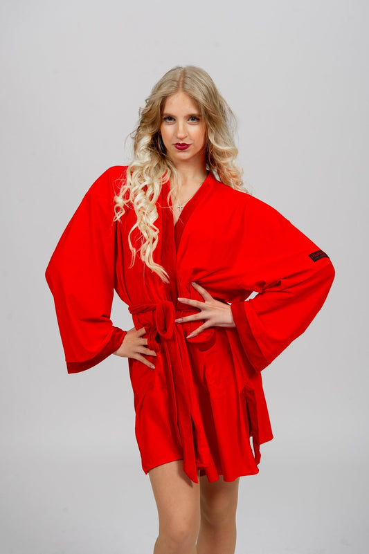 Competition Dance Robe 222 – Lightweight Performance Cover - Up | Available in Black, Red & Leopard | Diamond Fashion sporta deju apģērbs – competition SETs | Diamond Fashion SIA
