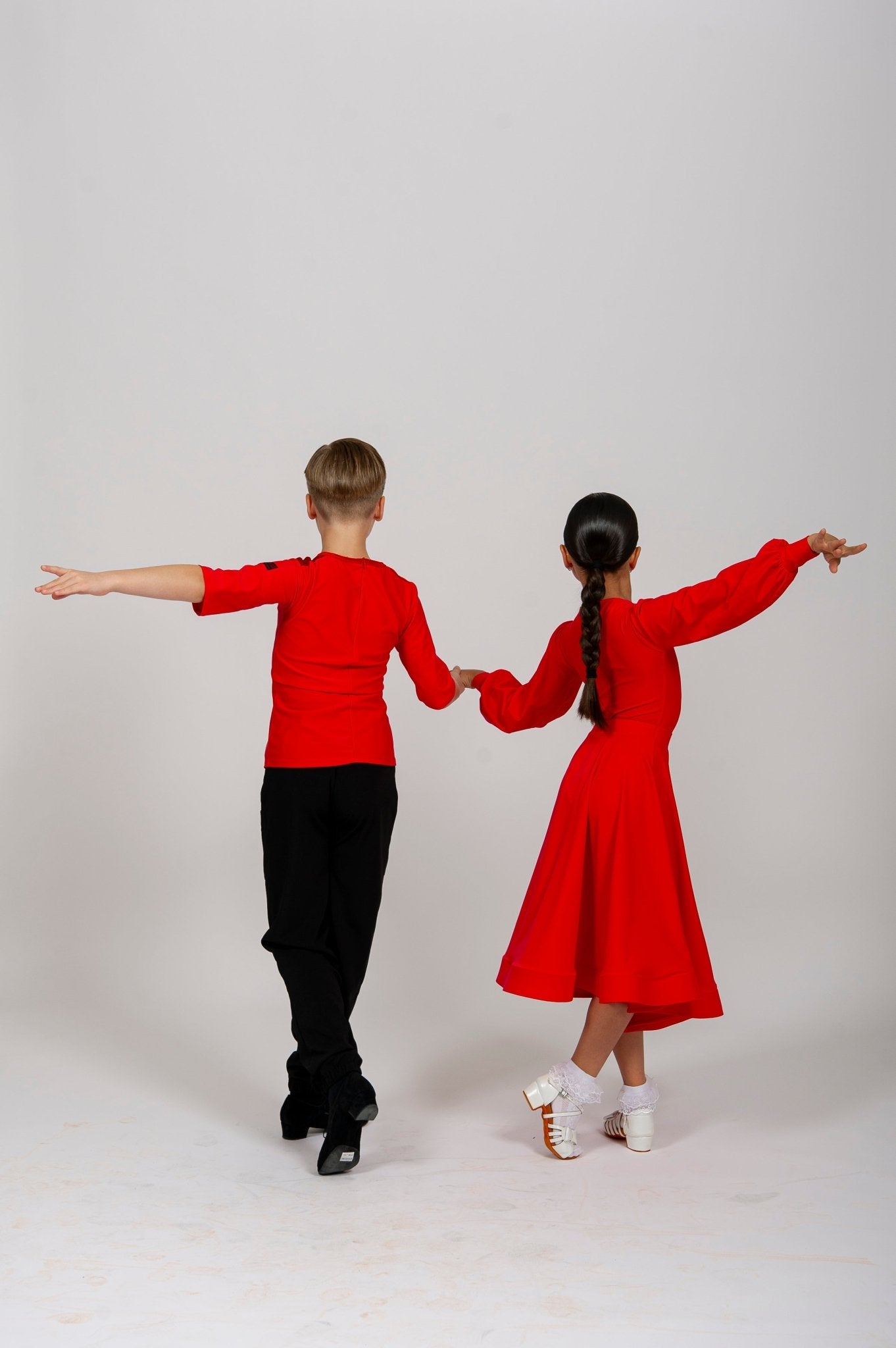 Competition Elegant Juvenile Ballroom Dance Dress | Girls Standard Bodysuit with Skirt 227 sporta deju apģērbs – competition SETs | Diamond Fashion SIA