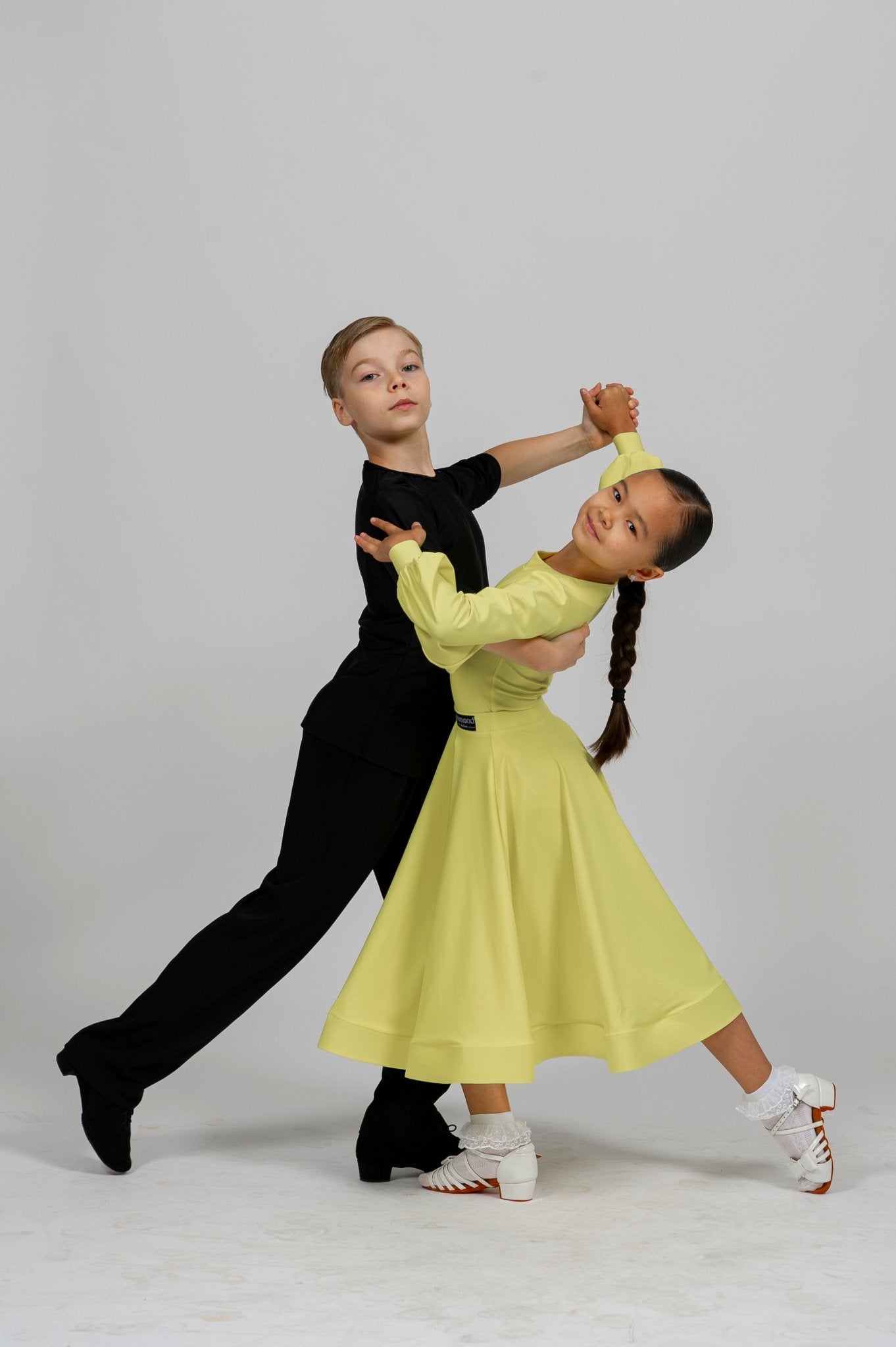 Competition Elegant Juvenile Ballroom Dance Dress | Girls Standard Bodysuit with Skirt 227 sporta deju apģērbs – competition SETs | Diamond Fashion SIA