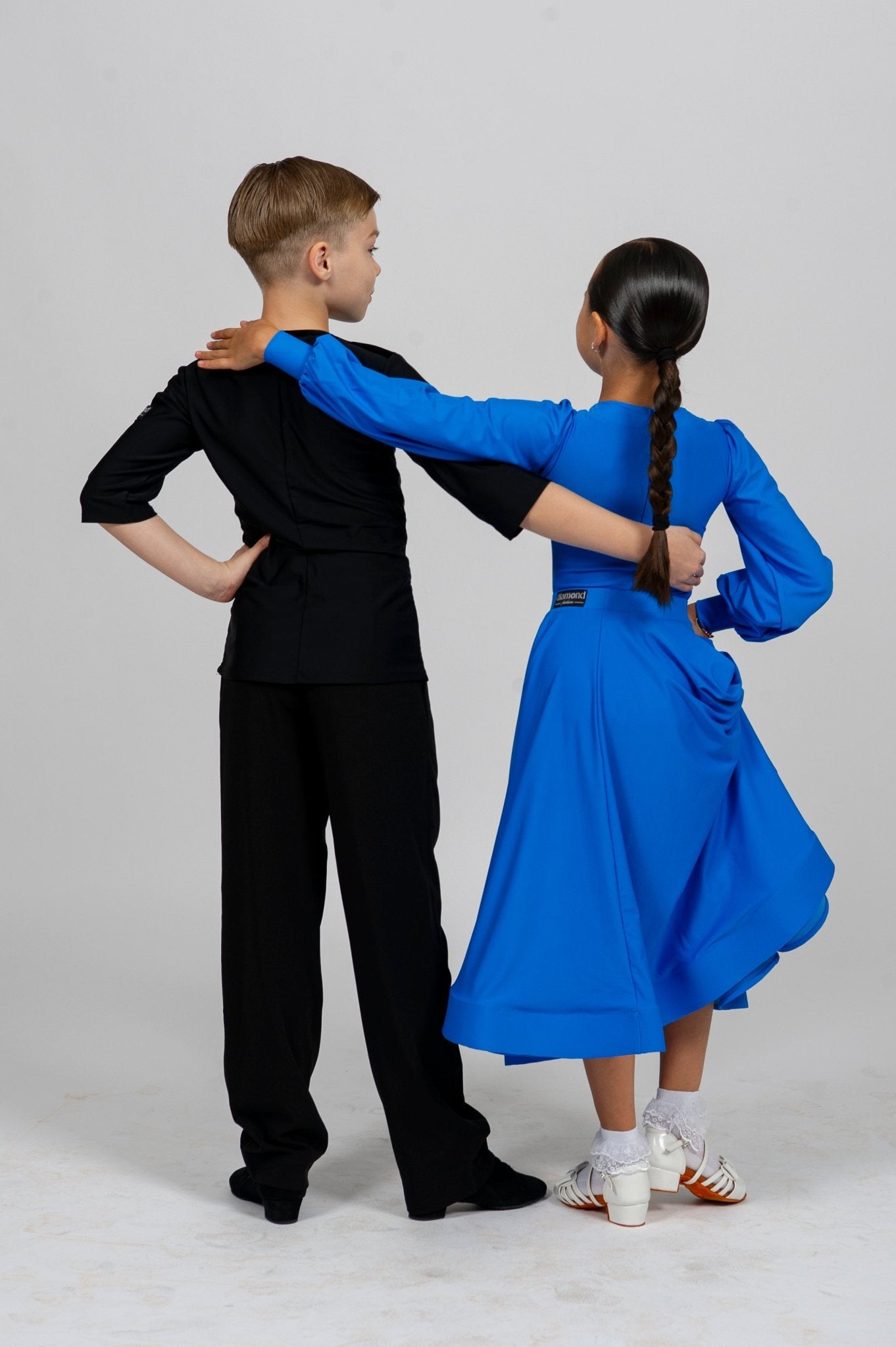 Competition Elegant Juvenile Ballroom Dance Dress | Girls Standard Bodysuit with Skirt 227 sporta deju apģērbs – competition SETs | Diamond Fashion SIA