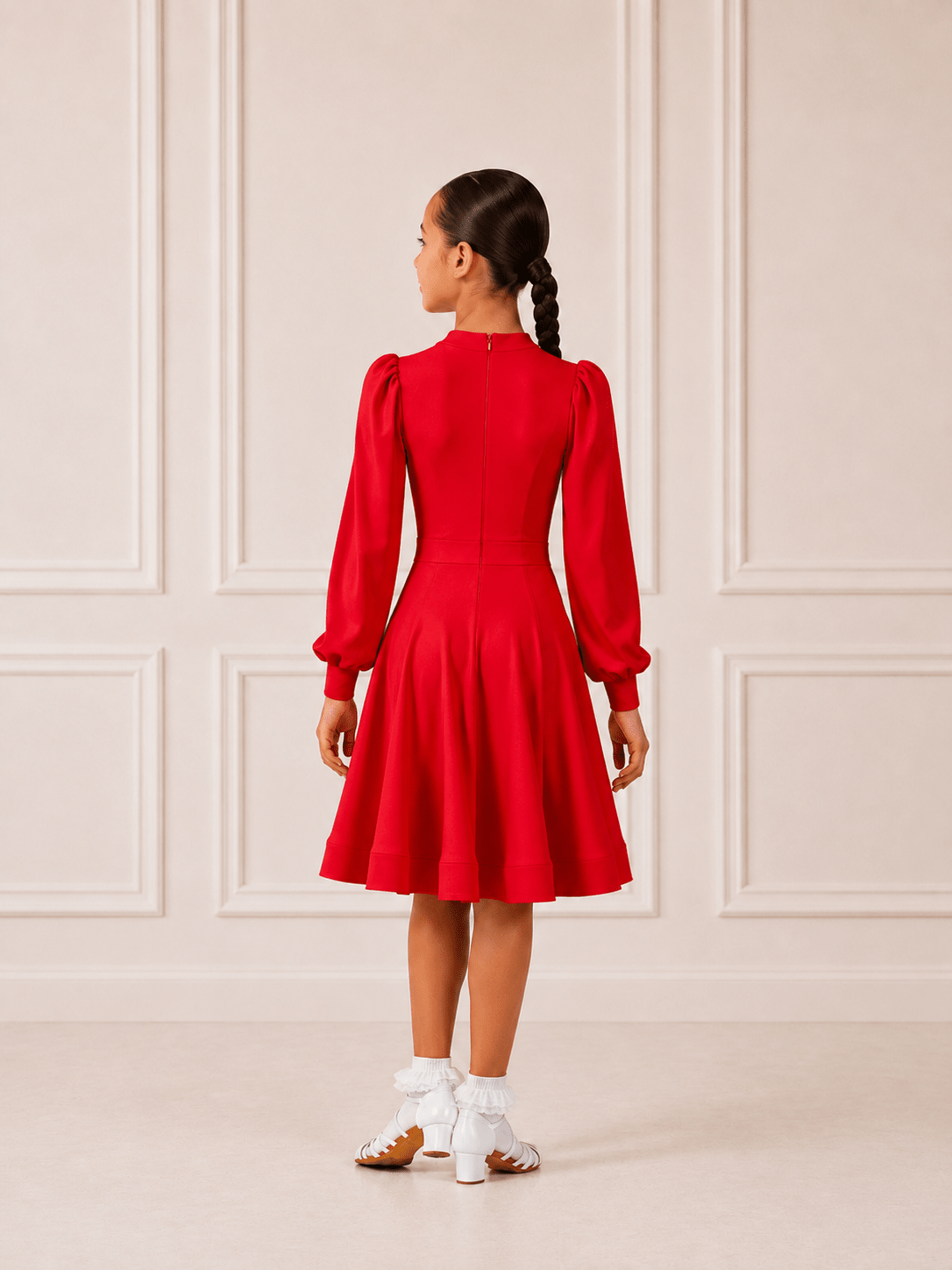 Competition RED Juvenile Dance Set - Standard & Latin sporta deju apģērbs – competition SETs | Diamond Fashion SIA
