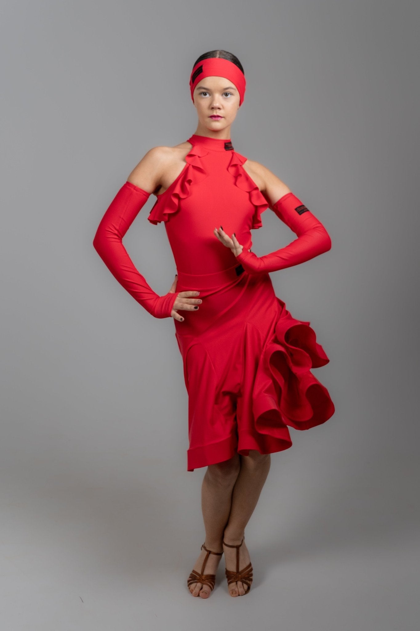 Dance Bodysuit Latin Ballroom (komplekt 003) sporta deju apģērbs – Top | Diamond Fashion SIA