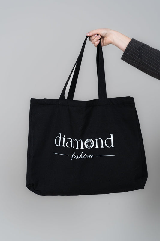 Diamond Fashion Black Tote Bag - Elegance for Dance, Travel sporta deju apģērbs – Bag | Diamond Fashion SIA