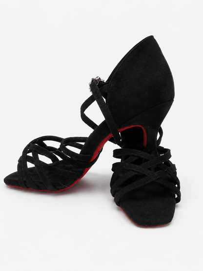 Diamond Fashion Elegant Latin Dance Shoes – 6,5cm Horseshoe Heel | Black sporta deju apģērbs – Dance Shoes / Latin Dance Shoes | Diamond Fashion SIA