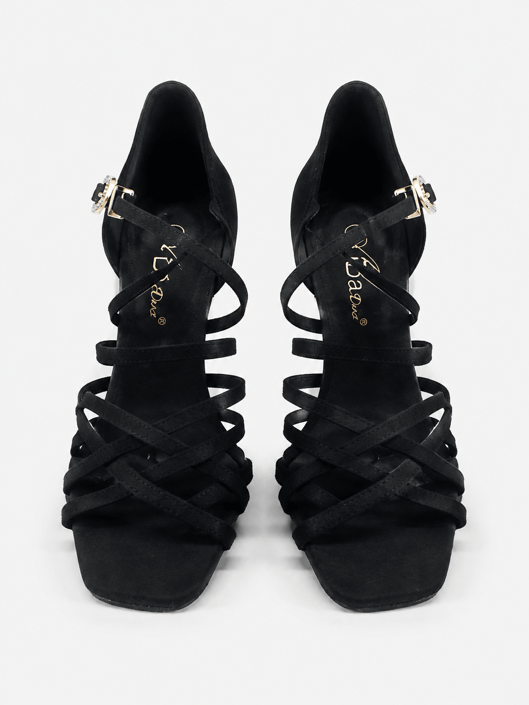 Diamond Fashion Elegant Latin Dance Shoes – 6,5cm Horseshoe Heel | Black sporta deju apģērbs – Dance Shoes / Latin Dance Shoes | Diamond Fashion SIA