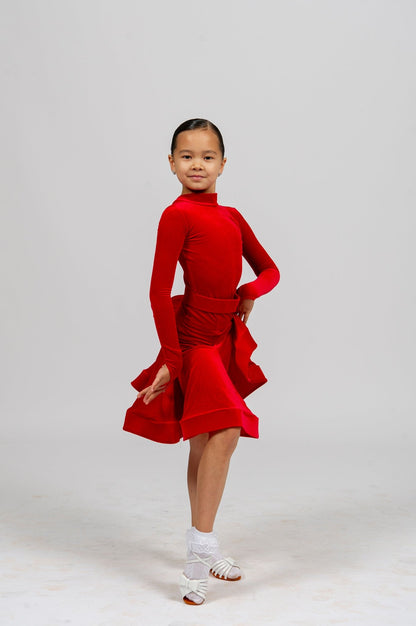 Juvenile Competition Dance Dress Bodysuit with Skirt VGJ23054 sporta deju apģērbs – competition SETs | Diamond Fashion SIA
