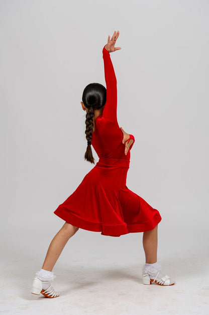 Juvenile Competition Dance Dress Bodysuit with Skirt VGJ23054 sporta deju apģērbs – competition SETs | Diamond Fashion SIA