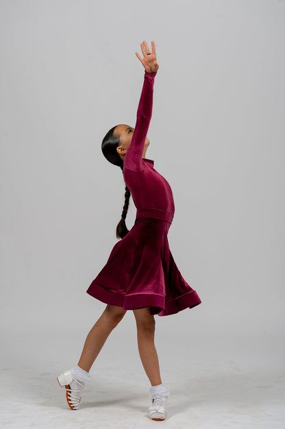 Juvenile Competition Dance Dress Bodysuit with Skirt VGJ23054 sporta deju apģērbs – competition SETs | Diamond Fashion SIA