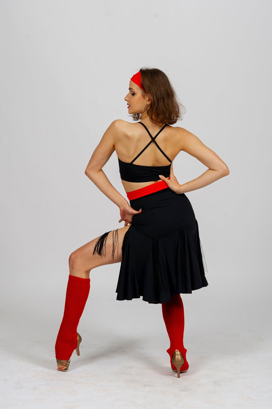 Latin & Ballroom Dance Leg Warmers | Below - the - Knee Knit Gaiters sporta deju apģērbs – Accessories | Diamond Fashion SIA