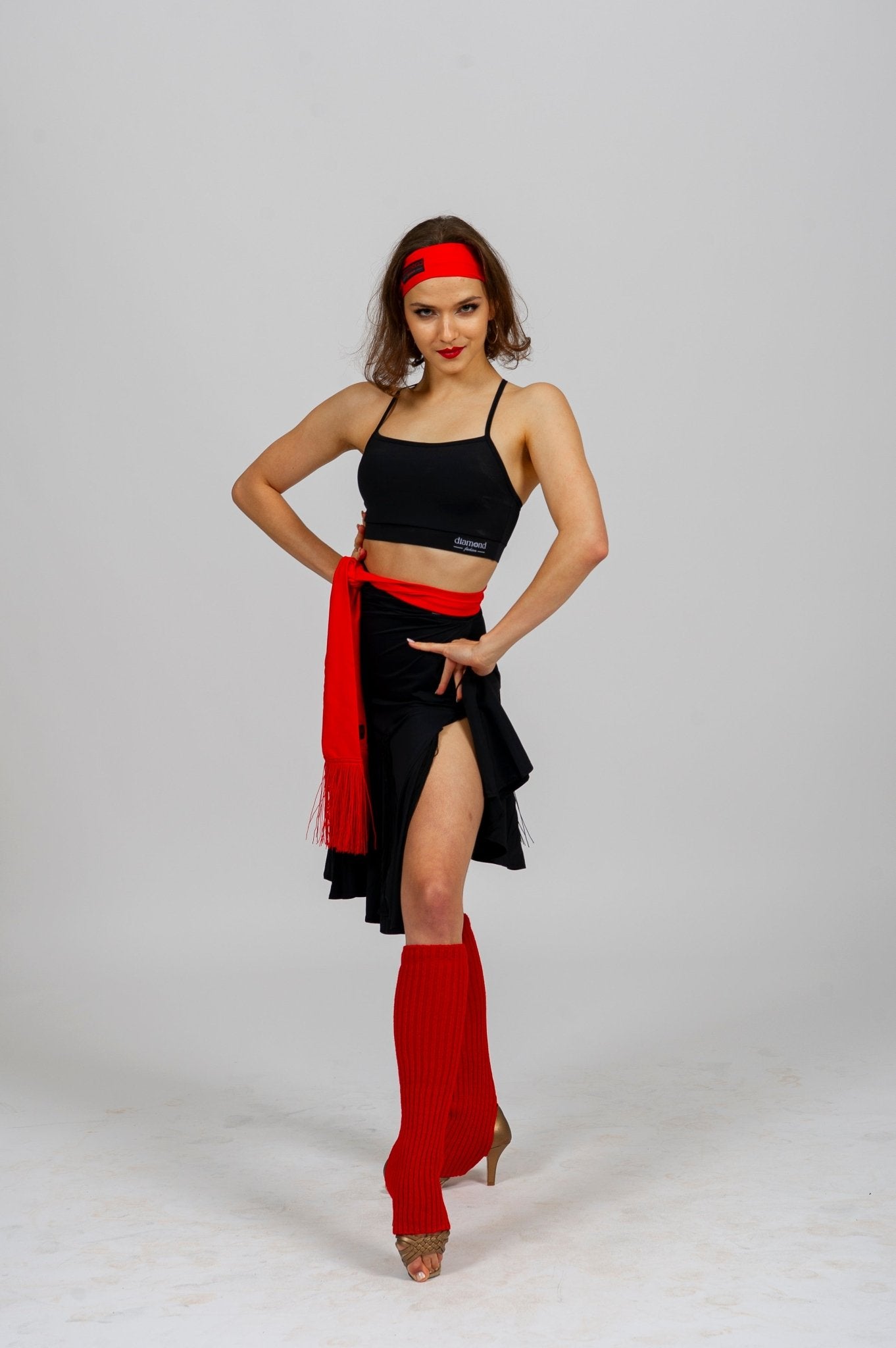 Latin & Ballroom Dance Leg Warmers | Below - the - Knee Knit Gaiters sporta deju apģērbs – Accessories | Diamond Fashion SIA