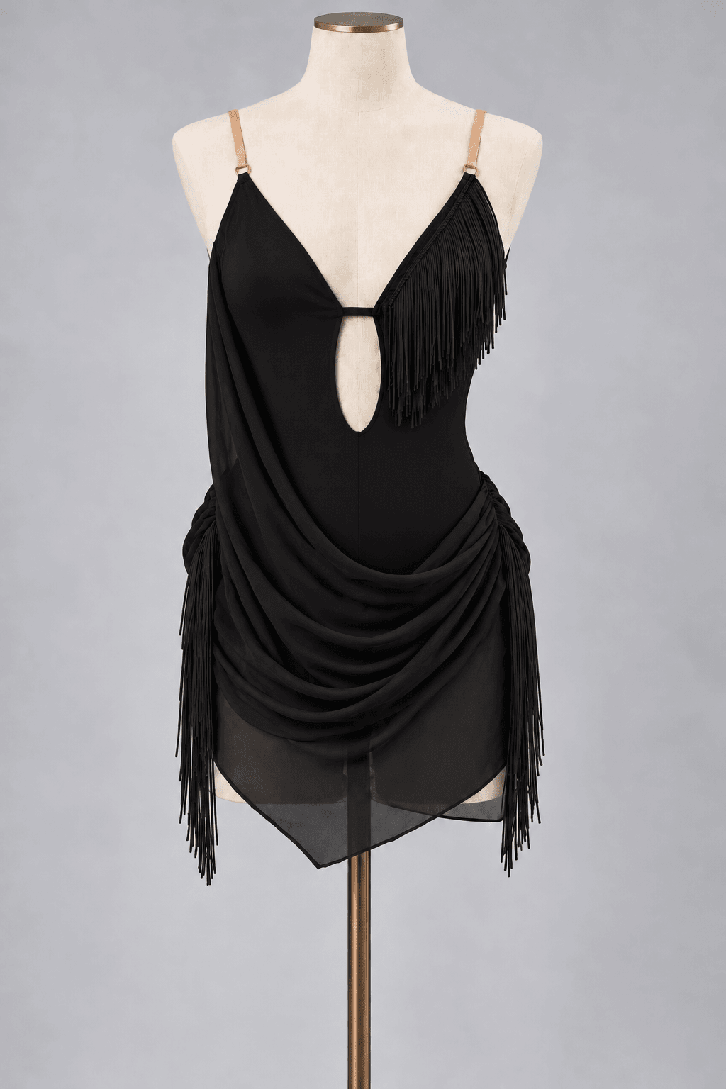Latin Dance Practice Dress with Fringe | Diamond Fashion sporta deju apģērbs – Dress | Diamond Fashion SIA