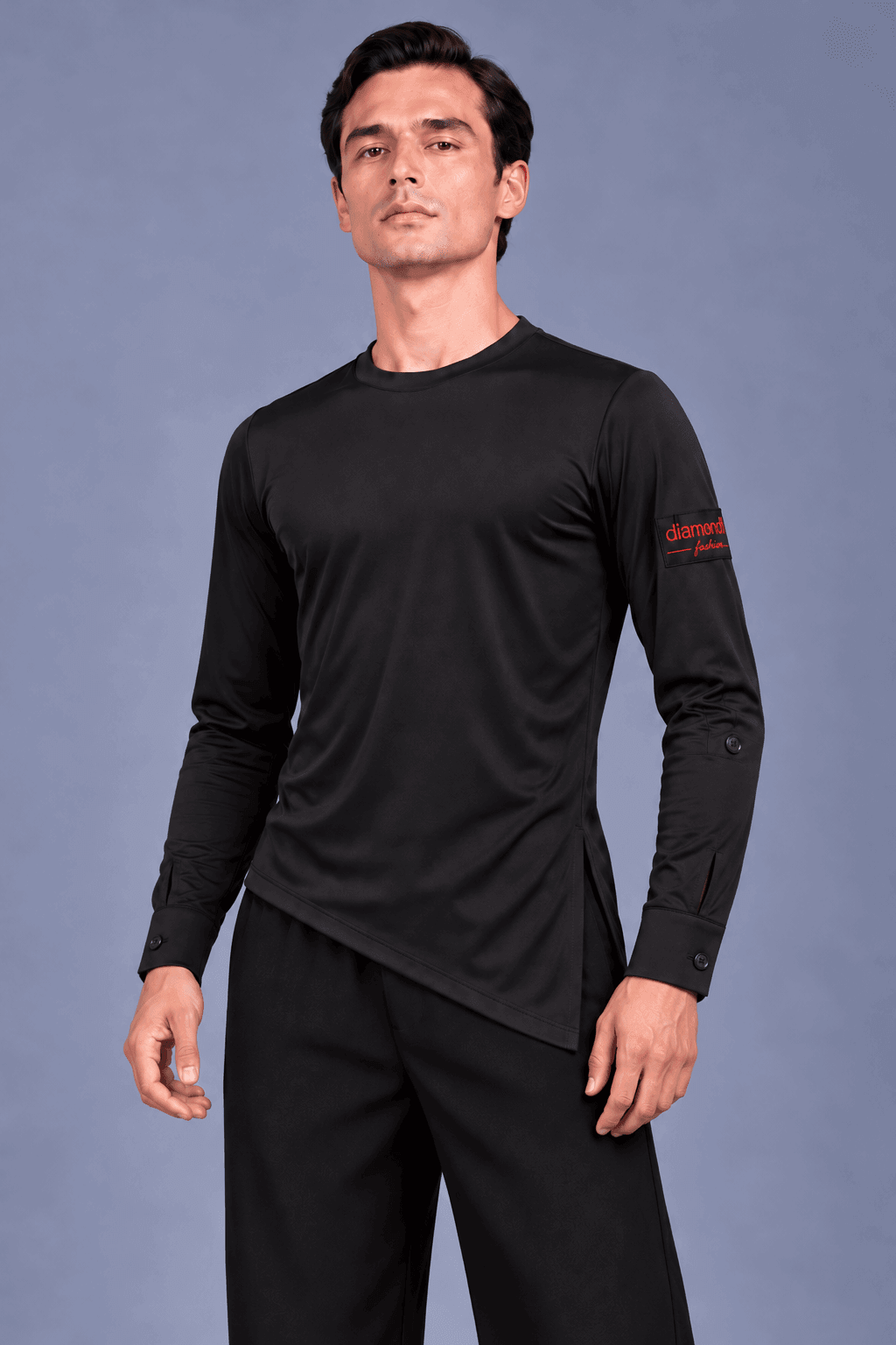 Men’s Asymmetric Stretch Dance Top – Latin & Ballroom | Diamond Fashion sporta deju apģērbs – Trousers | Diamond Fashion SIA