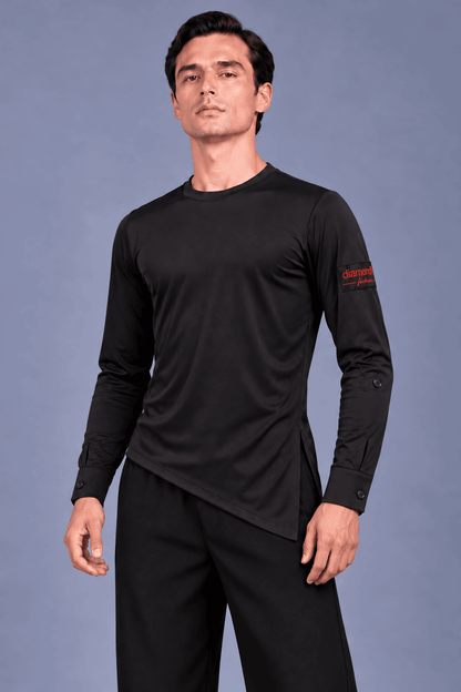 Men’s Asymmetric Stretch Dance Top – Latin & Ballroom | Diamond Fashion sporta deju apģērbs – Trousers | Diamond Fashion SIA