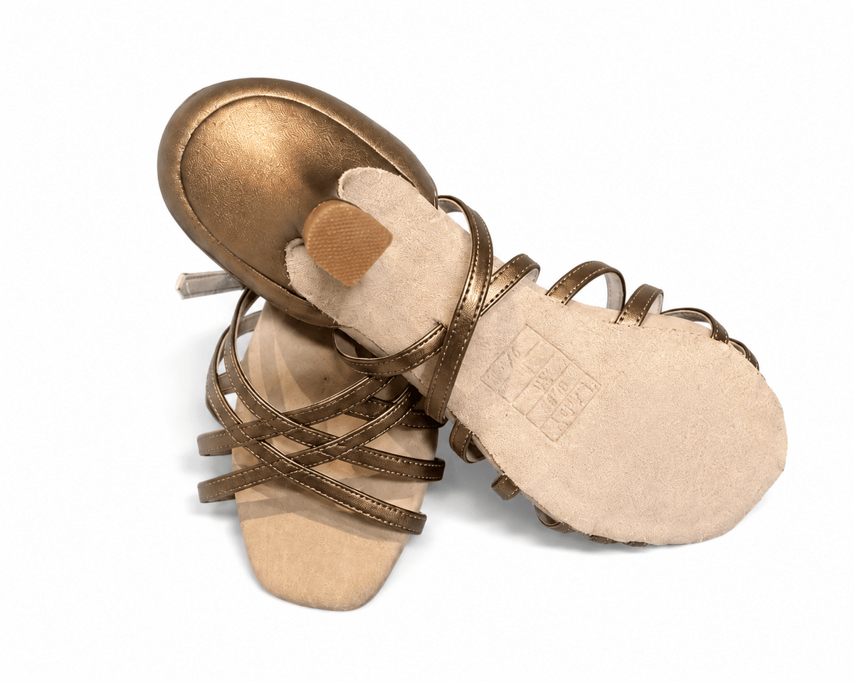 Premium Latin Dance Shoes Beige Bronze 6.5 cm Elegant Flared Heel sporta deju apģērbs – Dance Shoes / Latin Dance Shoes | Diamond Fashion SIA