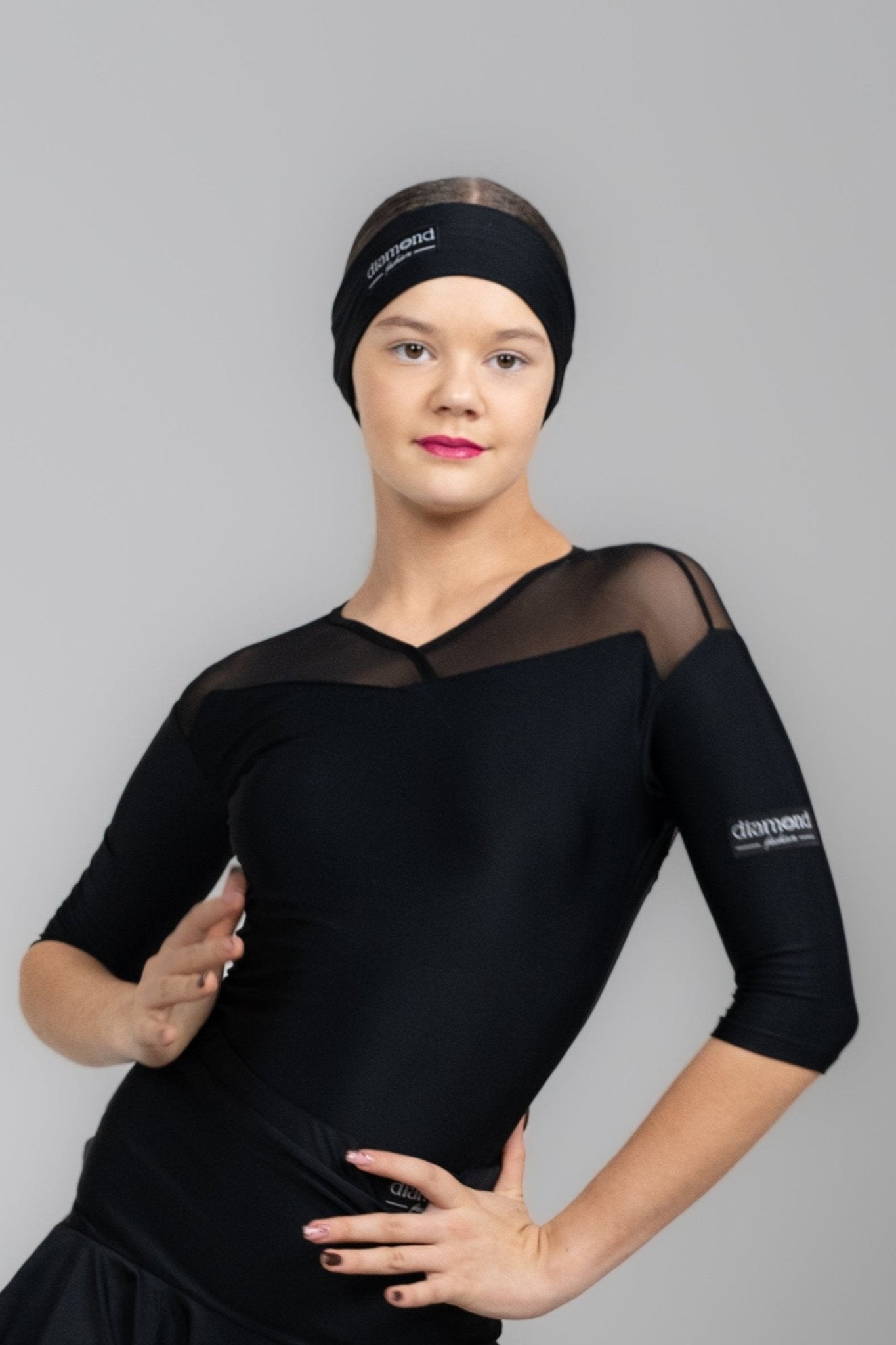 V - Neck Dance Patterned Bodysuit 004 sporta deju apģērbs – bodysuit | Diamond Fashion SIA