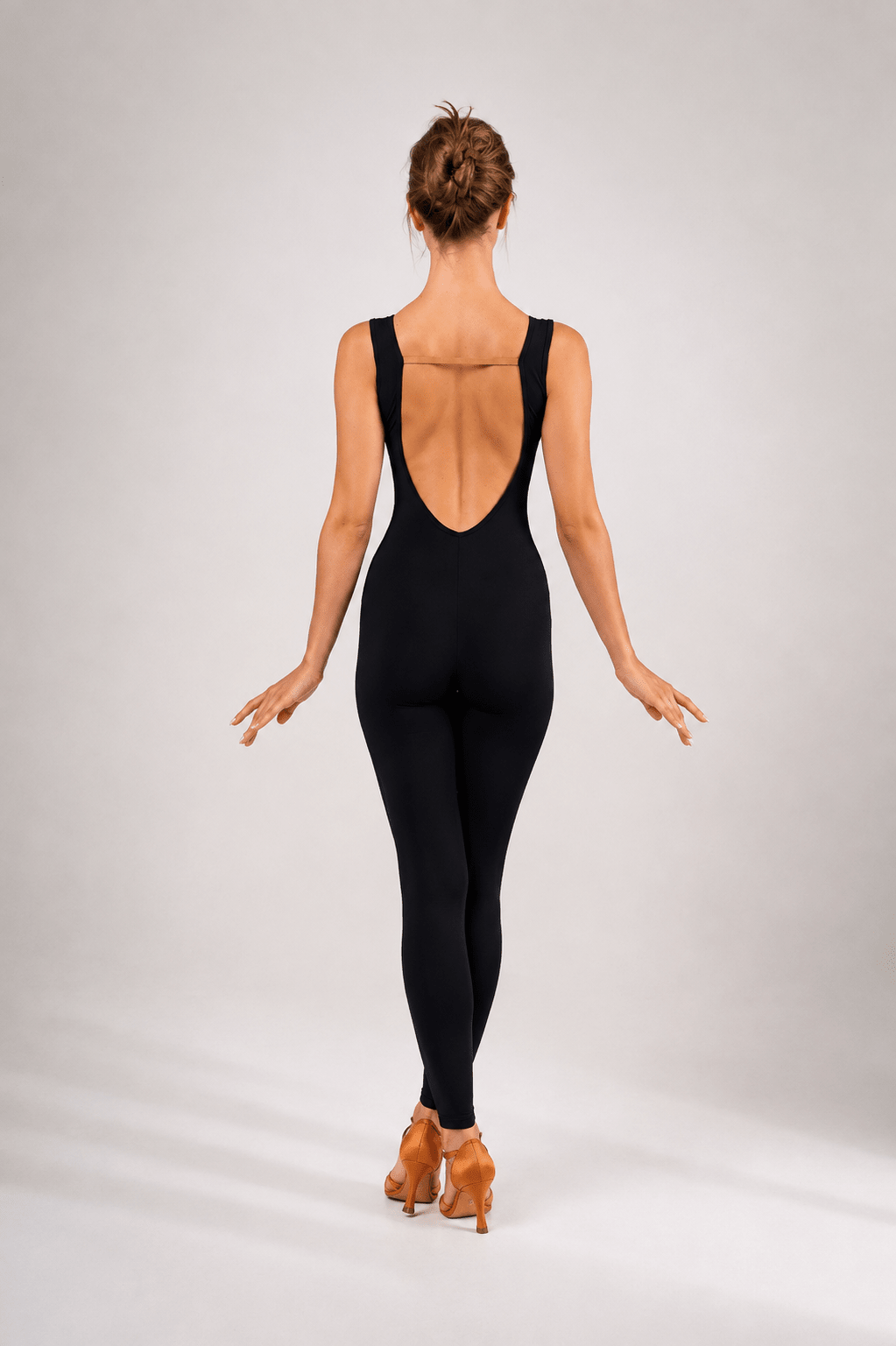 Women’s Latin & Ballroom Dance Jumpsuit – Sleeveless Training Unitard sporta deju apģērbs – Costume | Diamond Fashion SIA